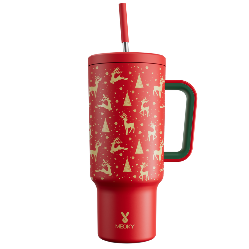 40oz Tumbler With Straw Christmas Limited Edition