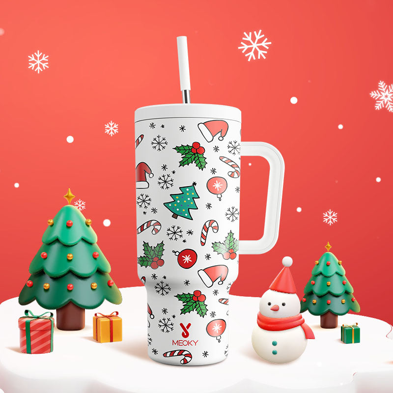 40oz Tumbler With Straw Christmas Limited Edition