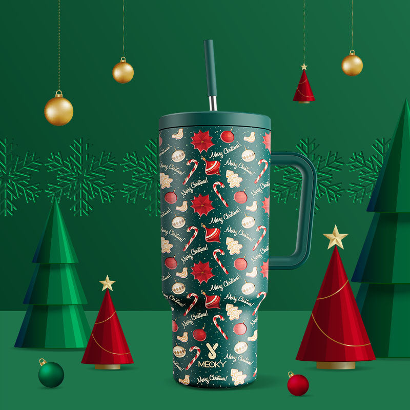 40oz Tumbler With Straw Christmas Limited Edition