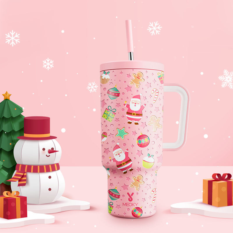 40oz Tumbler With Straw Christmas Limited Edition