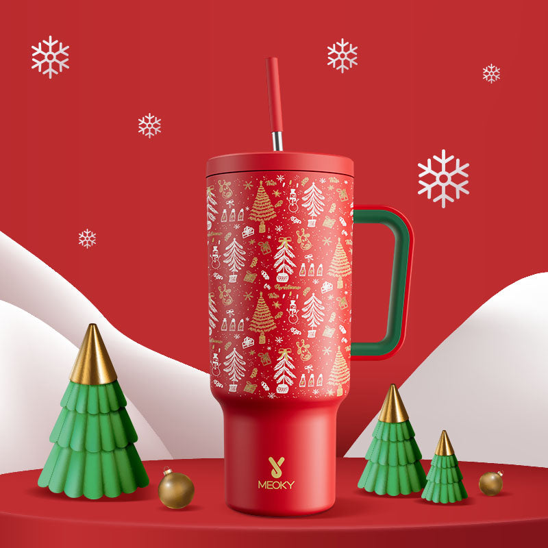 40oz Tumbler With Straw Christmas Limited Edition