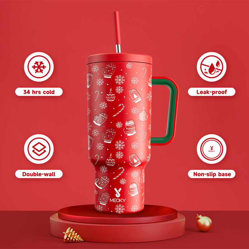 40oz Tumbler With Straw Christmas Limited Edition