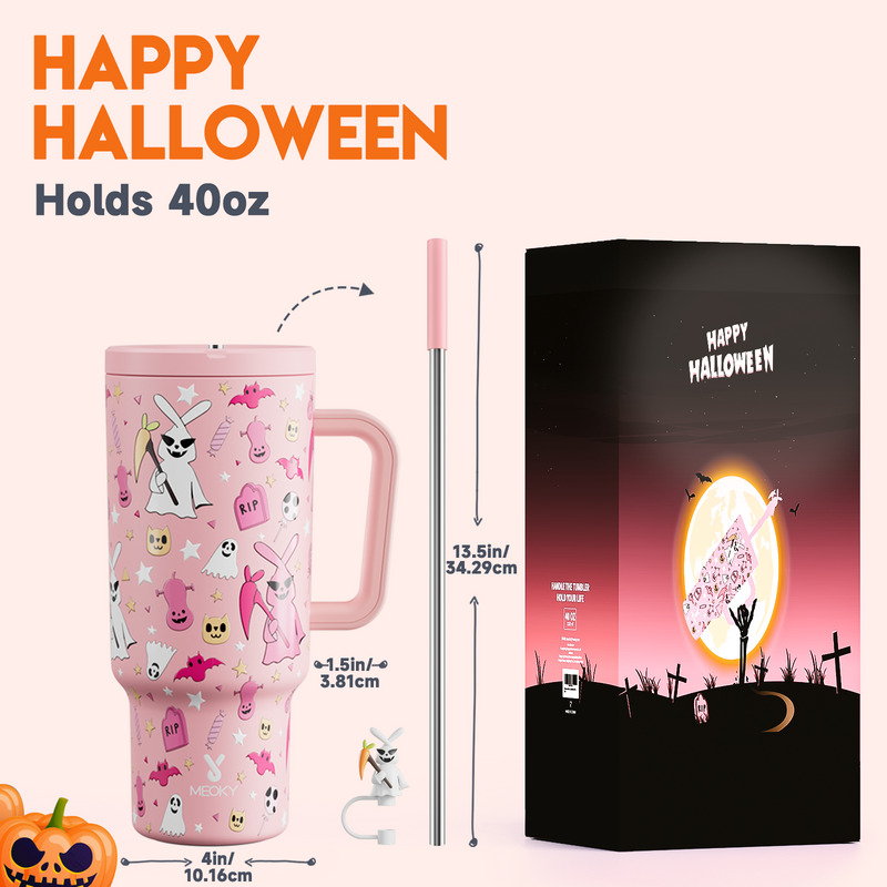 40oz Tumbler With Straw Halloween Special Edition