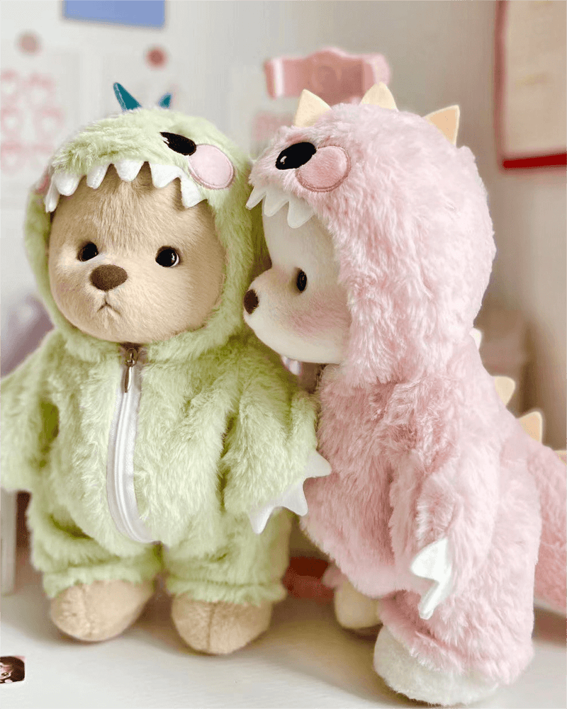 Furry Dino Bear | Handmade Jointed Teddy Bear Gift-Getahug